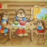 раскраска три медведя из сказки для детей распечатать