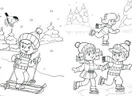 раскраска зима для детей 6-7 лет распечатать бесплатно
