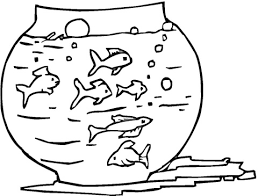 раскраска аквариум с рыбками