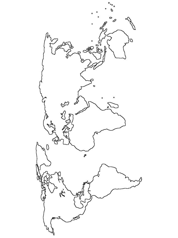 Карта мира раскраска онлайн