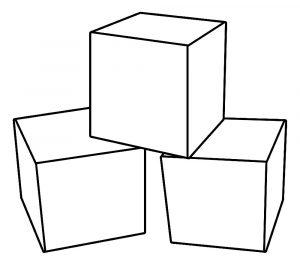 раскраска кубик для детей