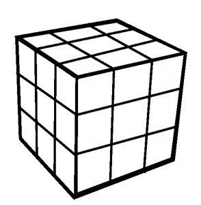 раскраска кубик рубик распечатать