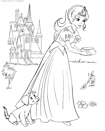 Раскраски принцессы - Раскраски принцессы для печати бесплатно