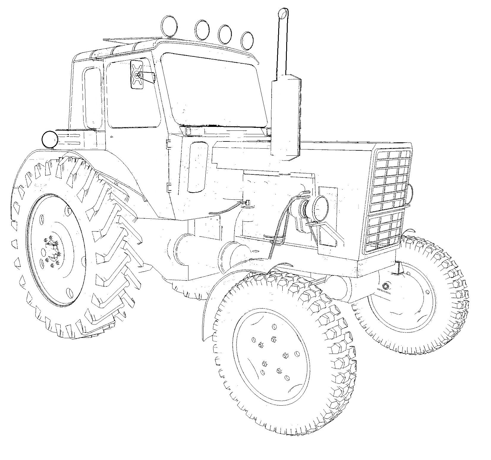 Трактор МТЗ 80 карандашом