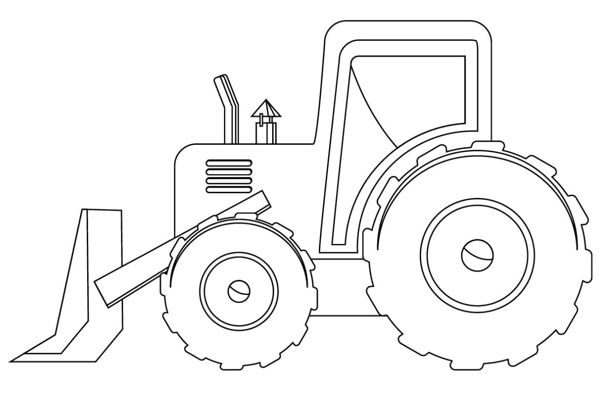 Картинки трактора для детей раскраски