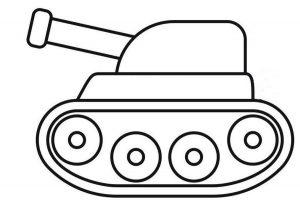 Простая раскраска танк