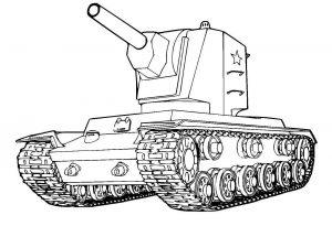Раскраска танк КВ-2