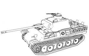 Раскраска танк Пантера