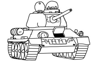 Раскраска танк Т-34-85