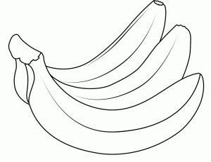 Раскраска бананы распечатать 
