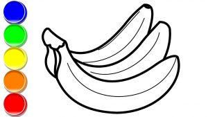 раскраска банан для детей 4-5 лет