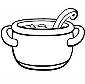 Раскраска еда суп 6