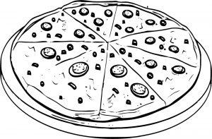 Раскраска еда пицца 2