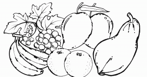 Раскраска фрукты 8