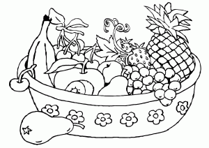 Раскраска фрукты 4