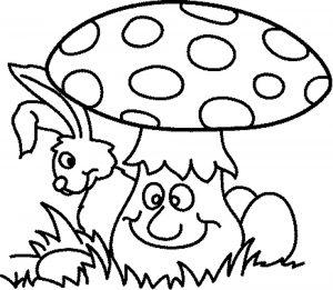 Раскраска гриб для детей 5 лет