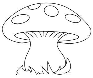 Раскраска гриб для детей 4 года