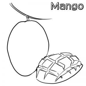 Раскраска манго по английски 2