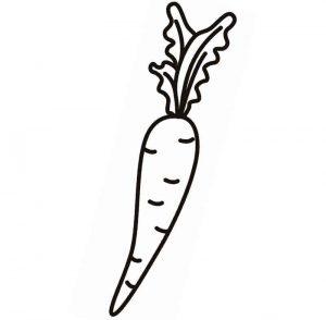 Раскраска морковь для детей 3-4 года