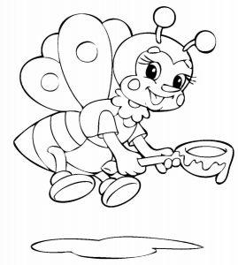 Раскраска пчела 2