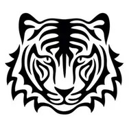 Трафарет тигра для занятий