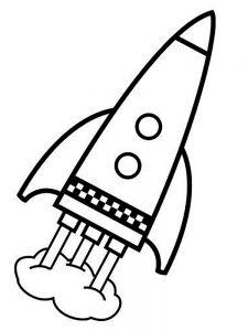 Раскраска ракета для детей 3-4 года