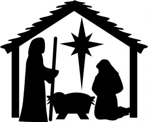 Шаблон и трафарет рождество Христа
