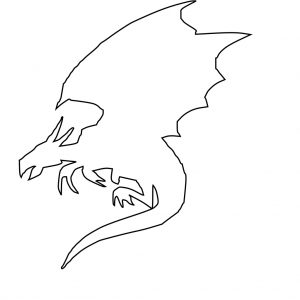 Трафарет дракона 25