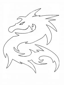 Трафарет дракона 27