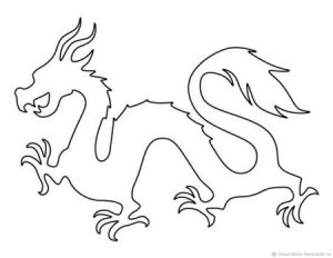 Трафарет дракона 31