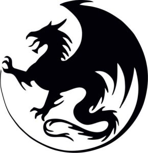 Трафарет дракона 12
