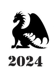 Шаблон для вырезания 2024 дракон