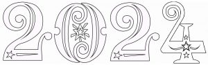 Цифры 2024 для вырезания