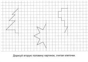 Графический диктант по клеточкам для дошкольников 4-5 лет