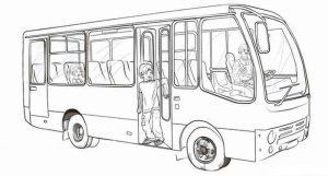 автобус раскраски картинки