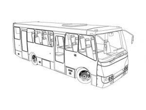 раскраска автобус для детей распечатать