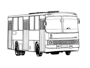 раскраска автобус для детей распечатать