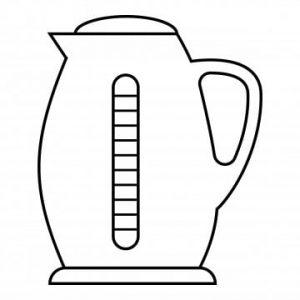 раскраска электрический чайник для детей распечатать