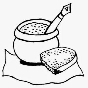 Раскраска еда каша