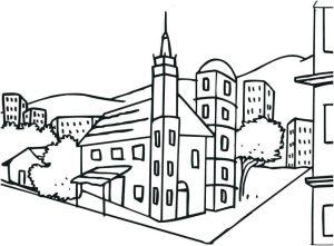 картинки раскраски город