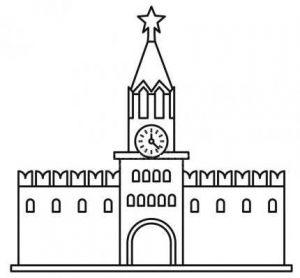 раскраска кремль распечатать бесплатно