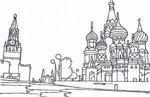 раскраска кремль распечатать бесплатно