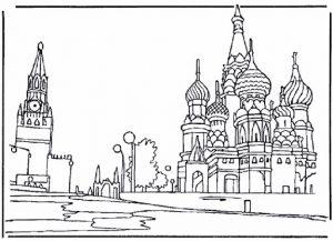 раскраска кремль распечатать бесплатно