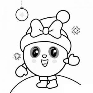 Раскраска Пандочка из мультфильма малышарики