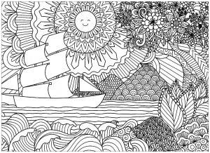 Раскраска море
