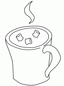 Раскраска напитки какао