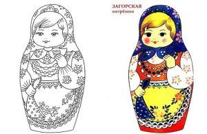 Раскраска Народная игрушка