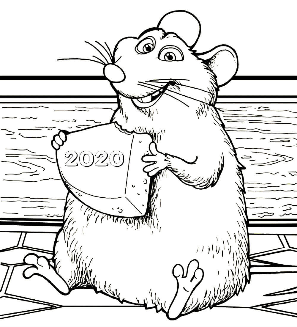 Раскраска Новый год 2020 для детей