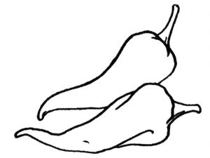 Раскраска перец 3