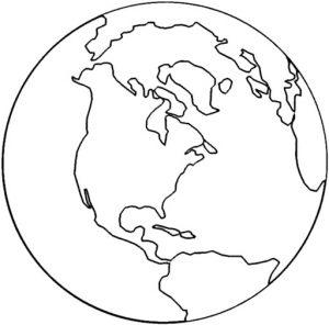раскраска планета Земля распечатать бесплатно